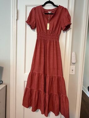 Max Studio red maxi dress